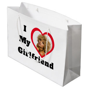 Sacola Para Presentes Grande Bae Personalizada Foto Personalizada I Love My Nam
