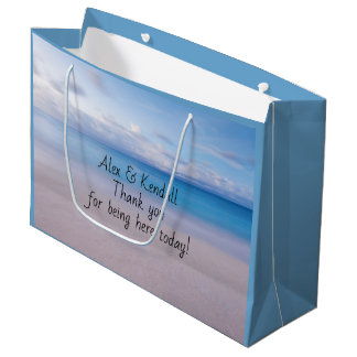 Sacola Para Presentes Grande Bag de Boas-vindas do Beach Scene Paper