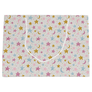 Sacola Para Presentes Grande Bag de presente do chá de fraldas -Twinkle Twinkle