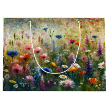 Bag de presente grande de flor selvagem