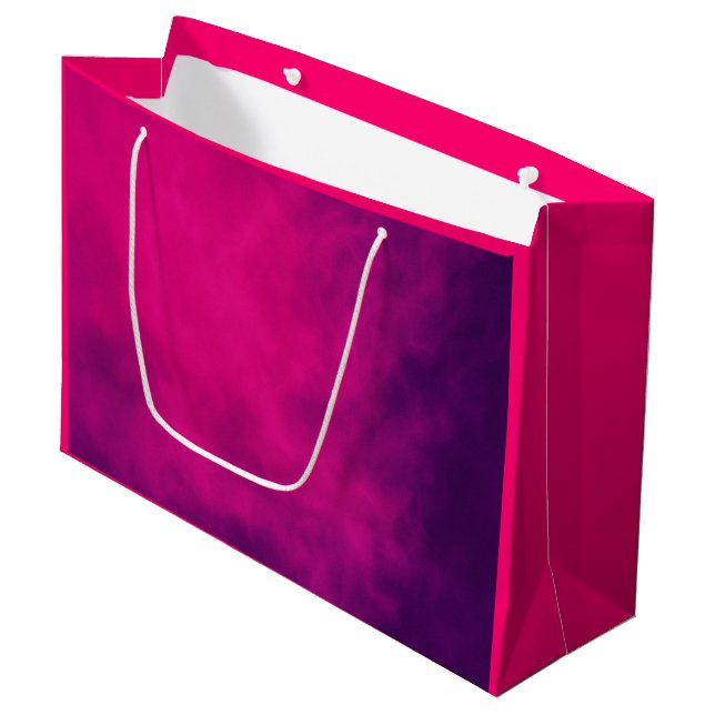 Sacola Para Presentes Grande Bag de presentes da nuvem roxa da Fuchsia - Person (Frente inclinada)