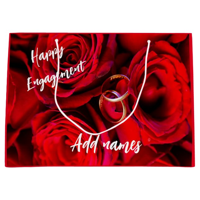 Sacola Para Presentes Grande Bag de presentes de Noivado personalizado (Frente)