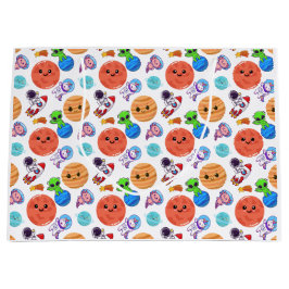 Sacola Para Presentes Grande Bag de presentes de padrão de espaço em corte