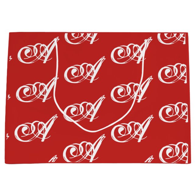 Sacola Para Presentes Grande Bag de presentes INICIAL PERSONALIZADA (Frente)