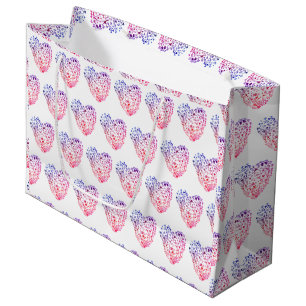 Sacola Para Presentes Grande Bag de presentes personalizados de desenho de cora