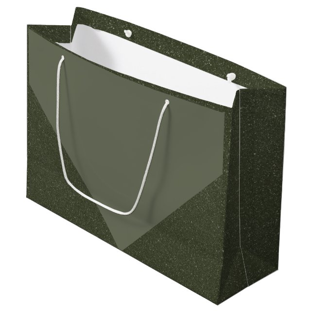 Sacola Para Presentes Grande Bag Geométrica Verde do Moisés Moderno (Frente inclinada)