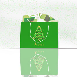 Sacola Para Presentes Grande Bag Gift de Noel Joyoux Verde