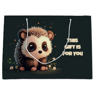 Sacola Para Presentes Grande Bag Gift-Gift-Hedgehog Bonito - Arte Kawaii Adoráv