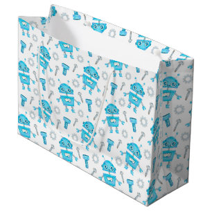 Sacola Para Presentes Grande Bag Gift Robot
