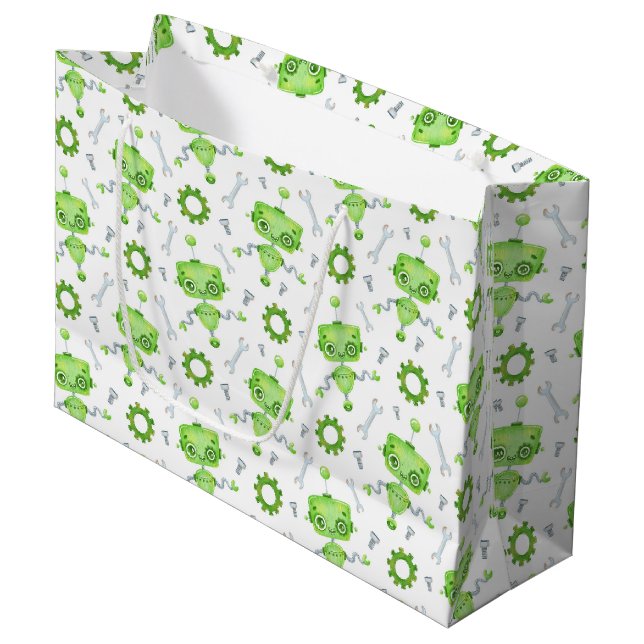Sacola Para Presentes Grande Bag Gift Robot (Frente inclinada)