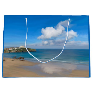 Sacola Para Presentes Grande Baía do Newquay no Verão