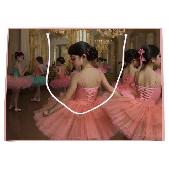 Sacola Para Presentes Grande Bailarinas en una gran sala de estilo rocóco (Frente)