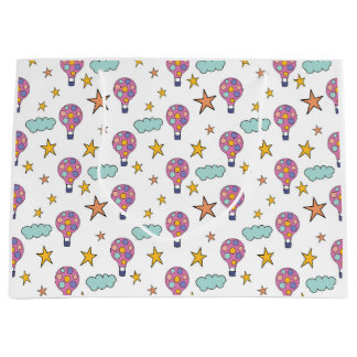 Sacola Para Presentes Grande Balão de Ar Quente Whimsical Bag Gift