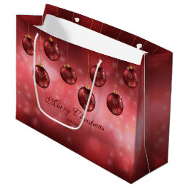 Sacola Para Presentes Grande Balas de Natal Festivas Vermelhas com Texto Person