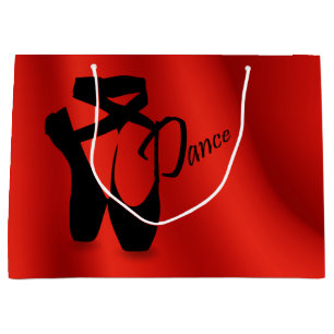Sacola Para Presentes Grande Balé Ballerina Ponteiro Calçados Dança LG Gift 