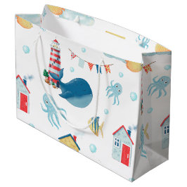 Sacola Para Presentes Grande Baleia - Náutica