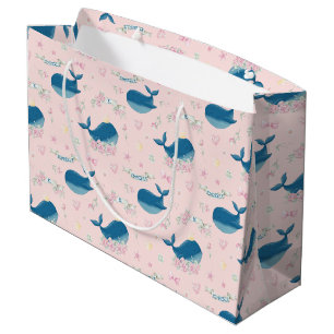Sacola Para Presentes Grande Baleia Personalizada Whimsical