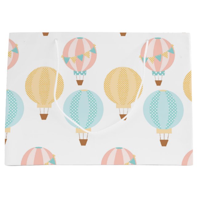 Sacola Para Presentes Grande Balões bonitos do bebê (Frente)