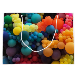 Sacola Para Presentes Grande Balões coloridos