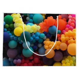 Sacola Para Presentes Grande Balões coloridos