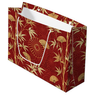 Sacola Para Presentes Grande Bambu Carmesim East Asian (2)