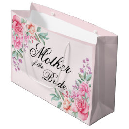 Sacola Para Presentes Grande Banda de cor-de-rosa-plana personalizada para Brid