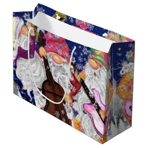 Sacola Para Presentes Grande Banda de Natal - Canção Feliz