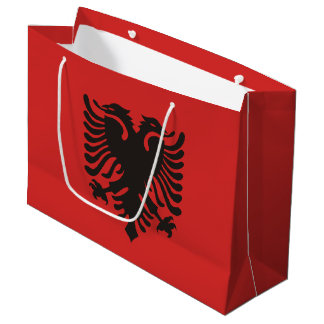 Sacola Para Presentes Grande Bandeira Albanesa Por Todos os Lugares