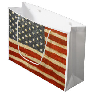 Sacola Para Presentes Grande Bandeira americana da glória velha