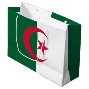 Sacola Para Presentes Grande Bandeira Argelina Patriótica