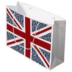Sacola Para Presentes Grande Bandeira britânica de Union Jack com impressão