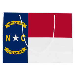 Sacola Para Presentes Grande Bandeira da Carolina do Norte
