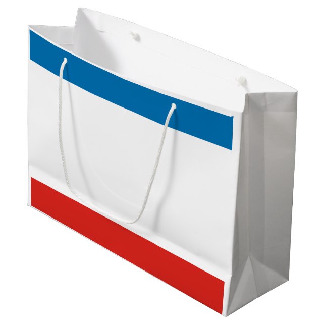 Sacola Para Presentes Grande Bandeira da Crimeia (Frente inclinada)