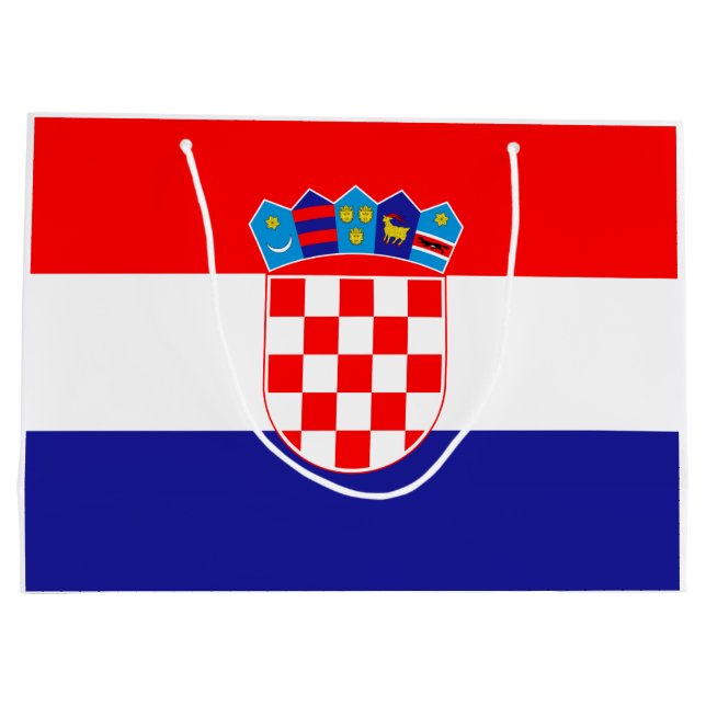 Sacola Para Presentes Grande Bandeira da Croácia (Verso)