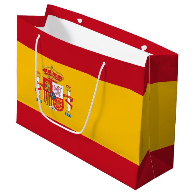 Sacola Para Presentes Grande bandeira da Espanha (Frente inclinada)
