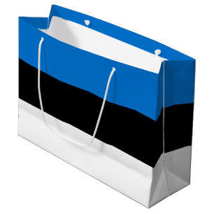 Sacola Para Presentes Grande Bandeira da Estônia