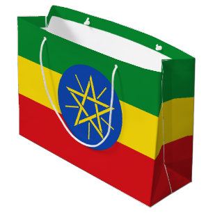 Sacola Para Presentes Grande Bandeira da Etiópia