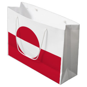 Sacola Para Presentes Grande Bandeira da Gronelândia