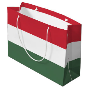 Sacola Para Presentes Grande Bandeira da Hungria