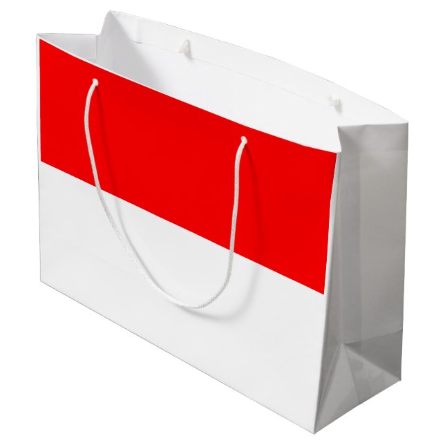 Sacola Para Presentes Grande Bandeira da Indonésia (Verso inclinado)