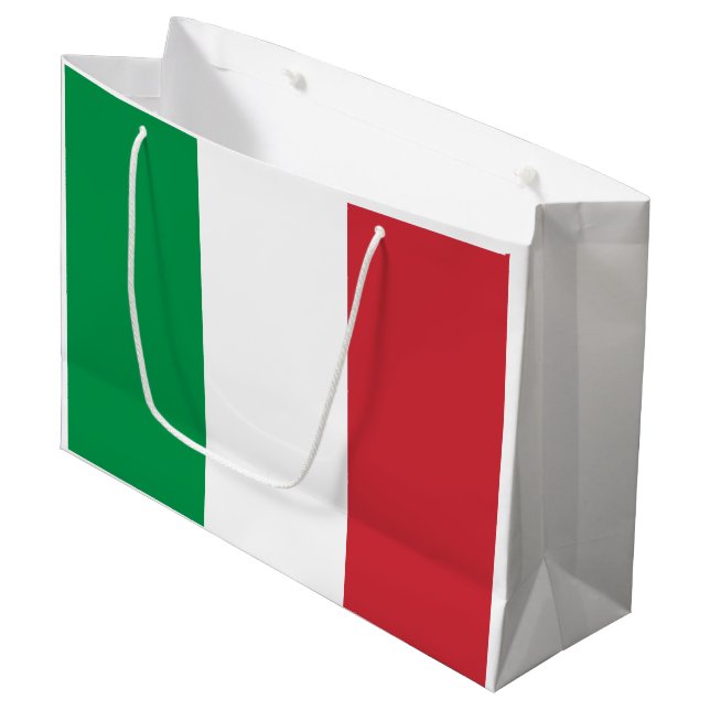 Sacola Para Presentes Grande Bandeira da Itália (Frente inclinada)