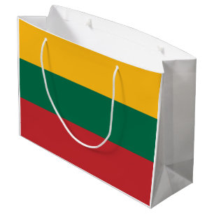 Sacola Para Presentes Grande Bandeira da Lituânia
