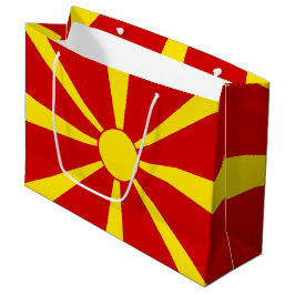 Sacola Para Presentes Grande Bandeira da Macedônia do Norte