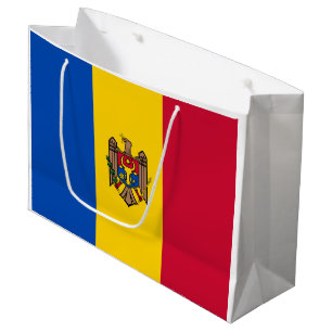 Sacola Para Presentes Grande Bandeira da Moldávia