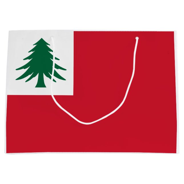 Sacola Para Presentes Grande Bandeira da Nova Inglaterra (Frente)