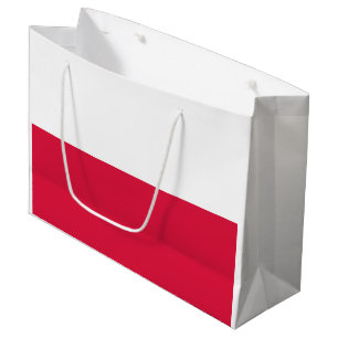 Sacola Para Presentes Grande Bandeira da Polônia