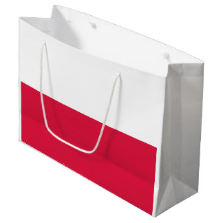 Sacola Para Presentes Grande Bandeira da Polônia