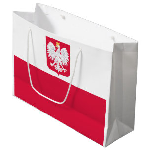 Sacola Para Presentes Grande Bandeira da Polônia