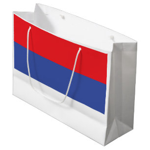 Sacola Para Presentes Grande Bandeira da República Sérvia