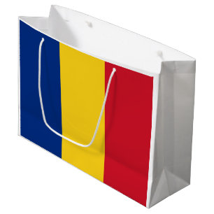 Sacola Para Presentes Grande Bandeira da Romênia